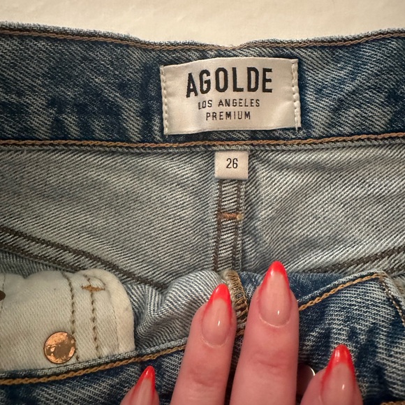 Agolde Parker Denim Shorts - Picture 2 of 3